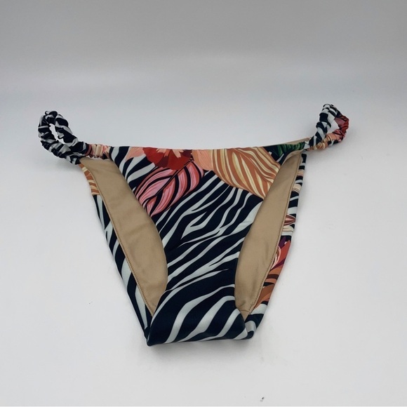 New! Ochie tropical zebra floral print bikini bottom 12921 - Picture 3 of 8